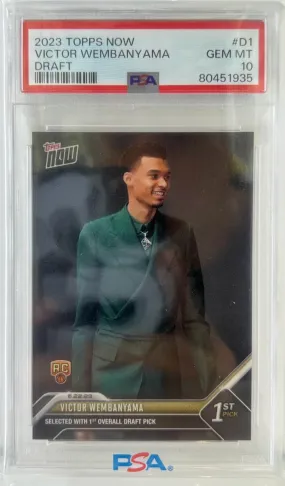 2023 Topps Now Victor Wembanyama Draft #D1 PSA 10