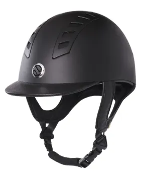 BACK ON TRACK TRAUMA VOID EQ3 SMOOTH TOP RIDING HELMET - BLACK