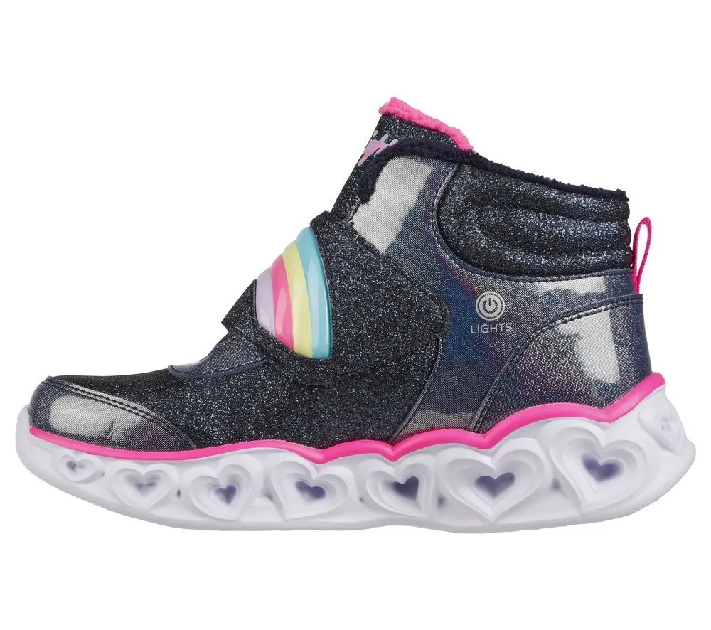 Ghete sport, fete, SKECHERS Heart Lights Brillian Rainbow, 302669L-NVPK bleumarin, textil