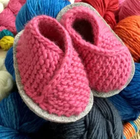 Joe's Toes Baby crossover knitted slippers kit "Everything but the yarn"