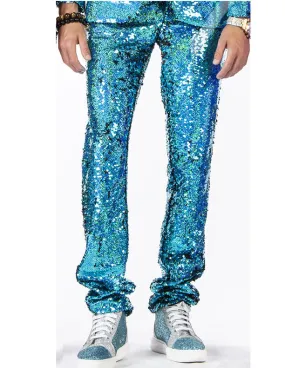 Men's Sequin Pants - Teal