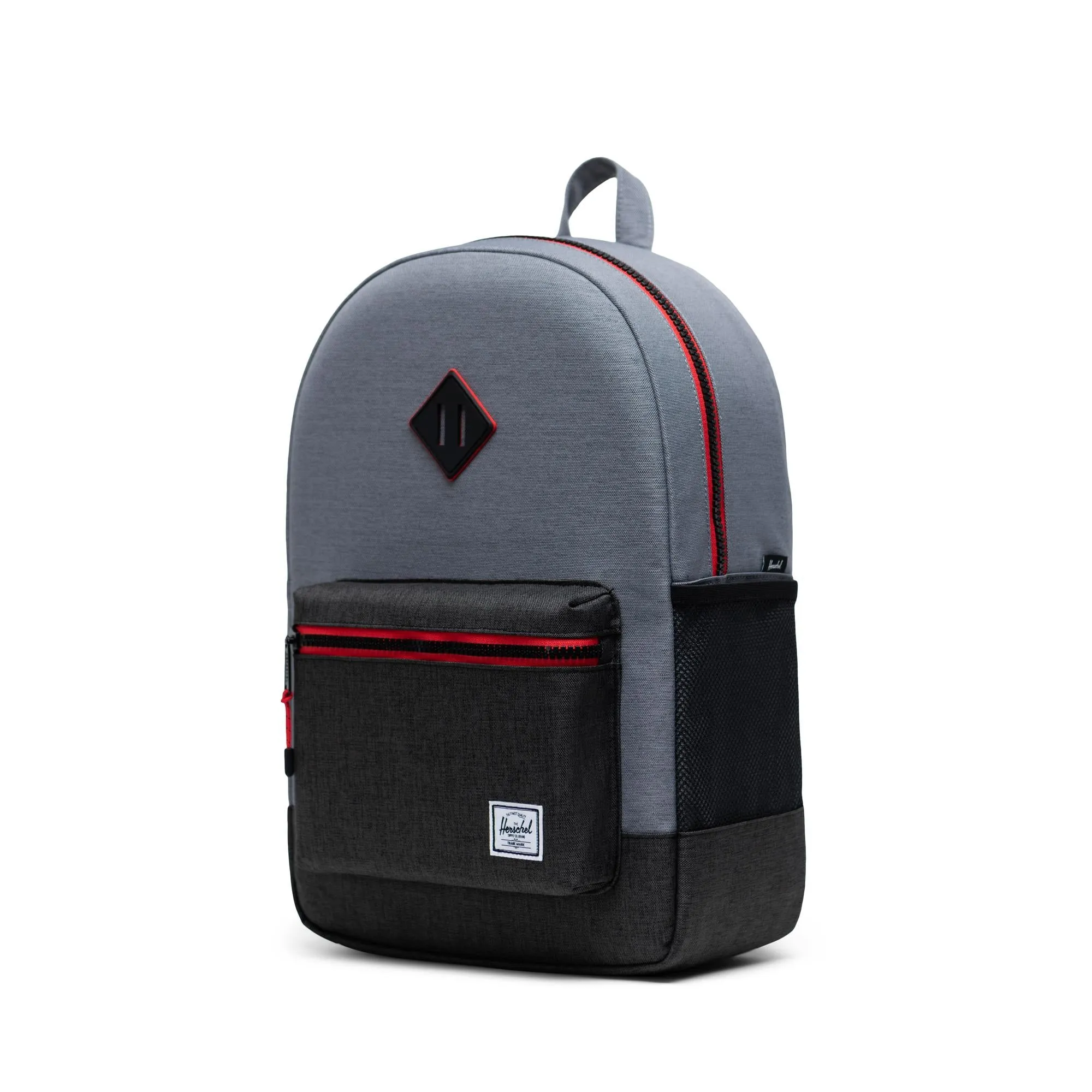 Mochila Herschel Heritage Youth X-Large Mid Grey Crosshatch/Black Crosshatch